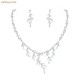 Wholesale Zircon Bridal Leaf Necklace And Earrings Wedding Set Wholesale Zircon Bridal Leaf Necklace And Earrings Wedding Set